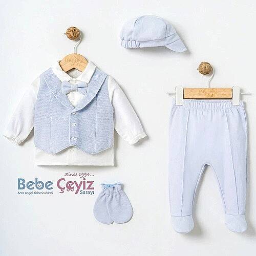 MYMİO BABY Takım Triko 5li Erkek Mavi