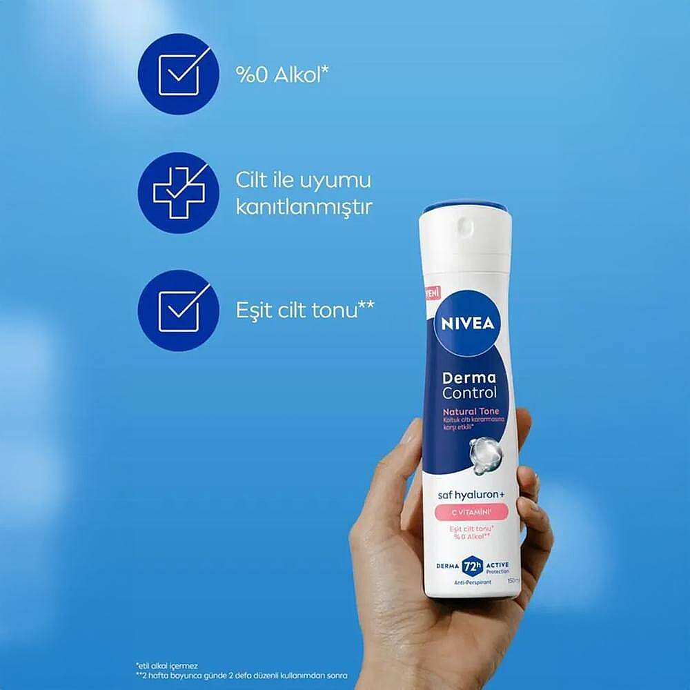 Nivea Derma Control Natural Tone Kadın Deodorant 150 ml - 5