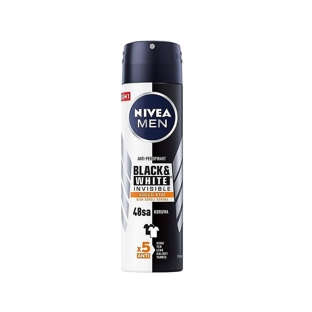 Nivea Men Black&White Invisible Güçlü Etki Sprey Deodorant 150 ml - 1