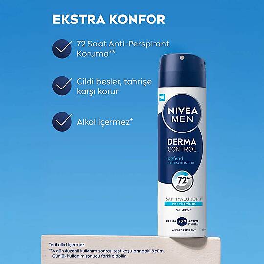 Nivea Men Derma Control Defend Erkek Deodorant 150 ml - 6
