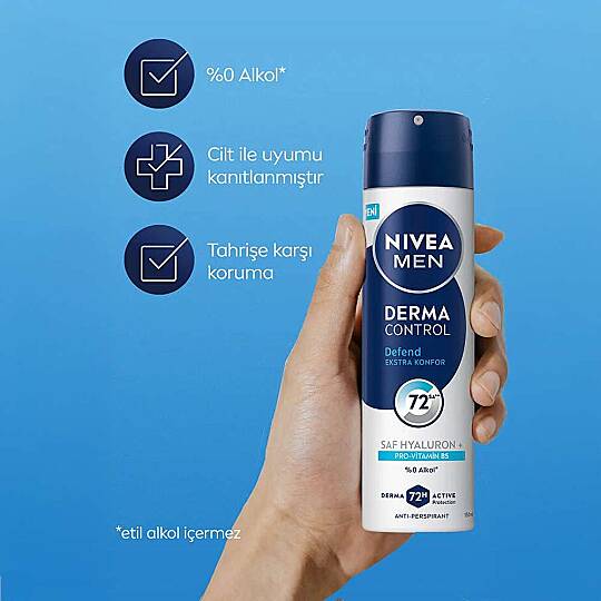 Nivea Men Derma Control Defend Erkek Deodorant 150 ml - 5