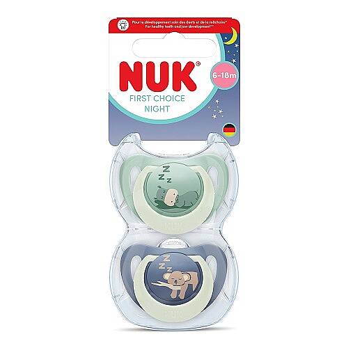 NUK Emzik FC Night 2li Gece 6-18 ay Erkek