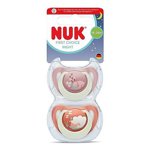 NUK Emzik FC Night 2liGece18-36ay Turunc/Pembe Kız