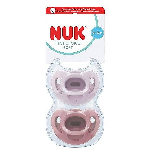 NUK Emzik FC Soft 0 Silikon 2li Kız - 1
