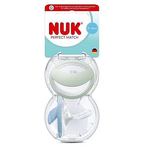 NUK Emzik Perfect Match 2li 0-6ay Yeşil/Mavi Erkek - 1