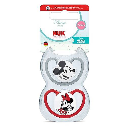 NUK Emzik PM Air 2'li 6-18 ay Mickey/ Minnie