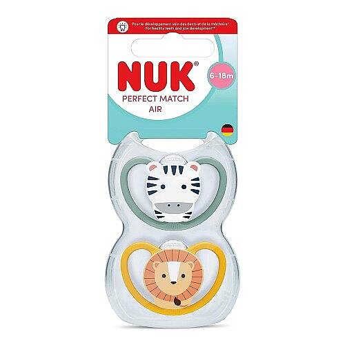 NUK Emzik PM Air 2li 6-18 ay Yeşil/Turuncu Erkek - 1