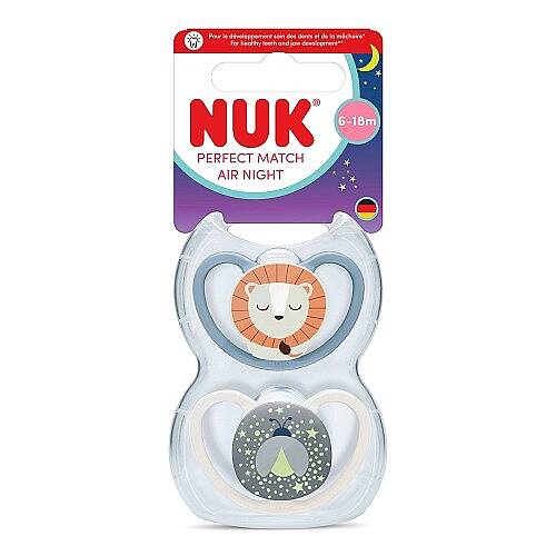 NUK Emzik PM Air Night 2li Gece 6-18 ay - 1