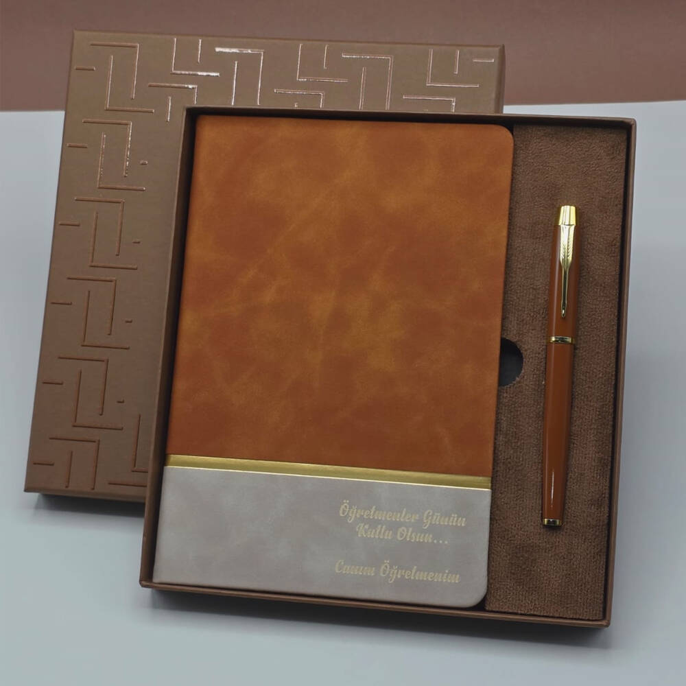 Öğretmenler Günü Hediyeleri - Defter Kalem Kutulu Set - 1