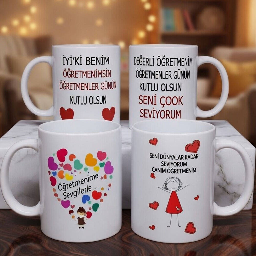 Öğretmenler Gününe Özel Baskılı Kupa Bardak - 1