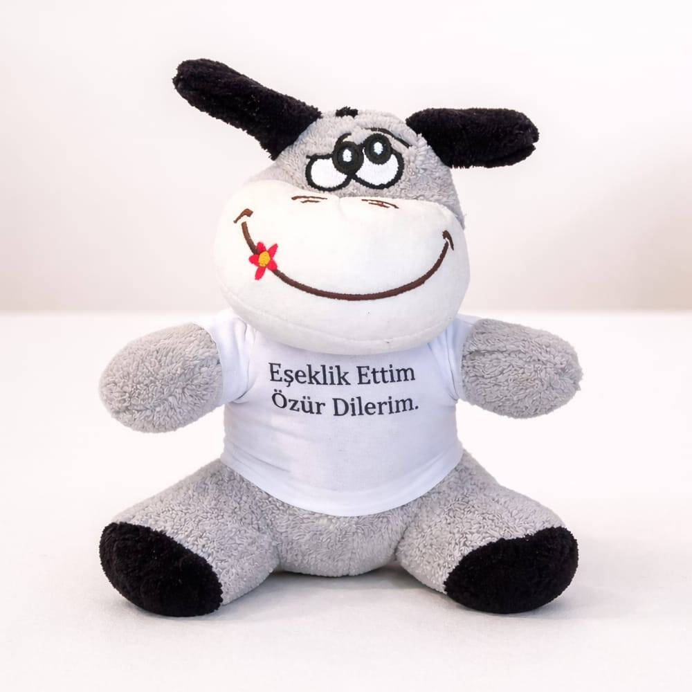 Oyuncak Peluş Eşek Eşeklik Ettim Tişörtlü - 1