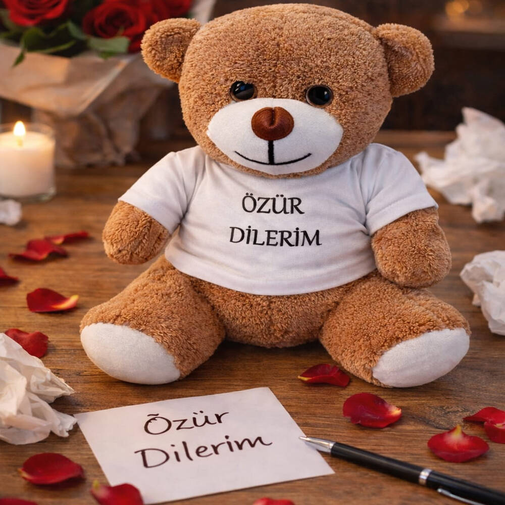 Özür Dilerim Tişörtlü Oyuncak Ayıcık - 1