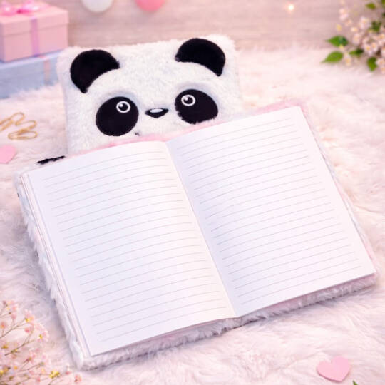 Panda Tasarımlı Peluş Defter - 2