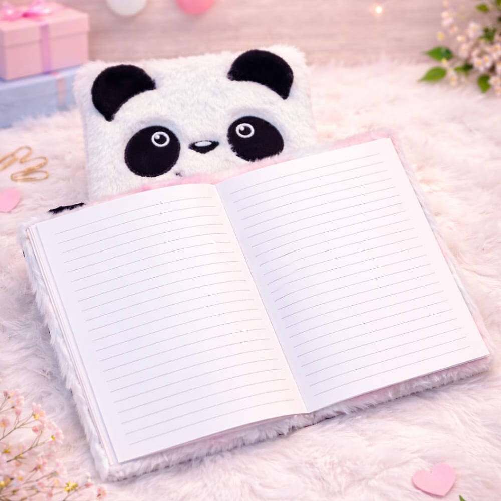 Panda Tasarımlı Peluş Defter - 2
