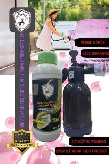 Pembe Köpük Fırçasız Cilalı Yıkama 1lt Ve Köpük Pompası 2lt