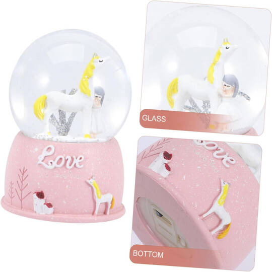 Pembe Peluş Ayıcık Kar Küresi Ve Pembe Çikolata Not Defteri - 3