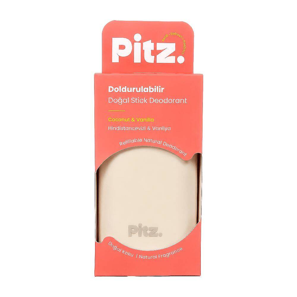 Pitz Doldurulabilir Deodorant Stick Coconut Vanilla Krem Mat 40 g - 2