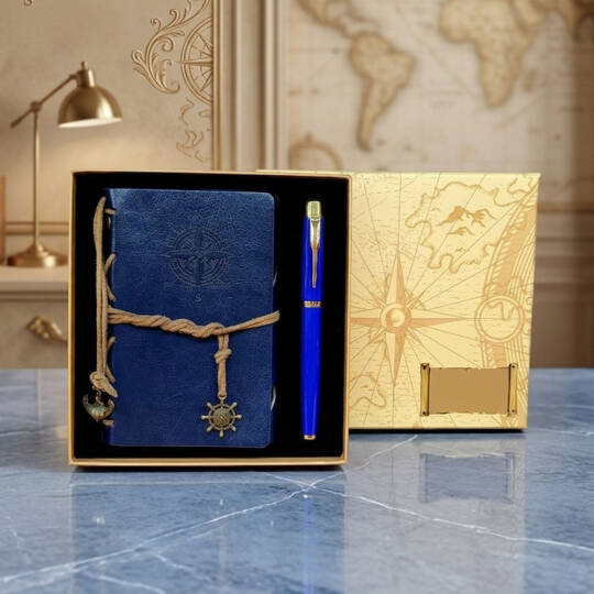 Pusula Defter Ve Roller Kalem Set