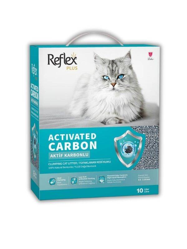 Reflex Aktif Karbonlu Bentonit Kedi Kumu 10 Litre (Kutu) - 1