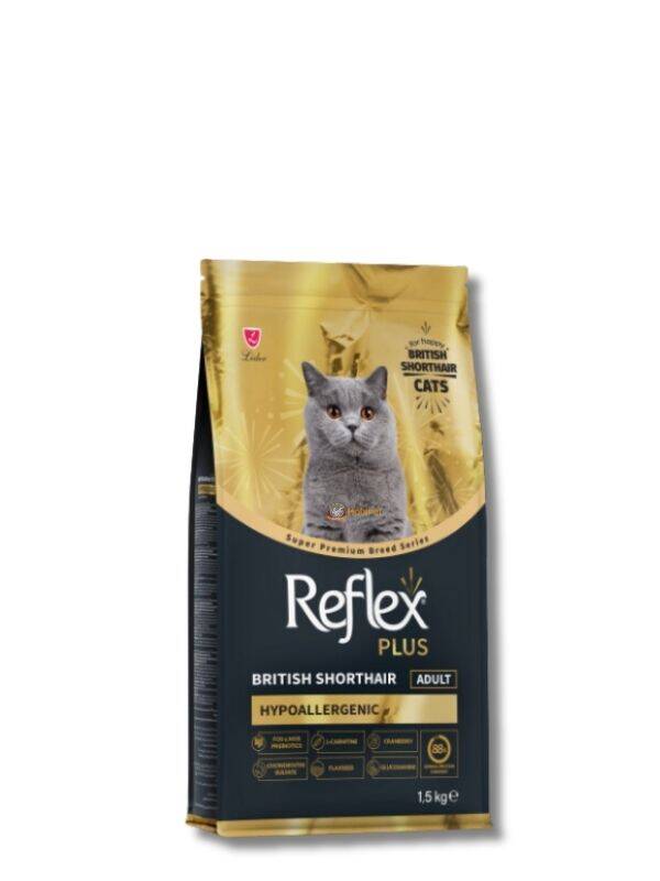 Reflex Plus Hipoalerjenik British Shorthair Yetişkin Kedi Maması 1,5 kg - 1