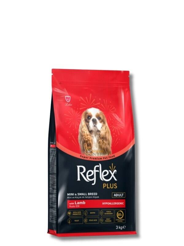 Reflex Plus Hipoalerjenik Kuzulu Küçük Irk Yetişkin Köpek Maması 3 kg - 1