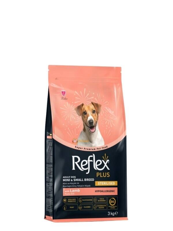 Reflex Plus Kuzu Etli Mini ve Küçük Irk Kısırlaştırılmış Köpek Maması 3 kg - 1