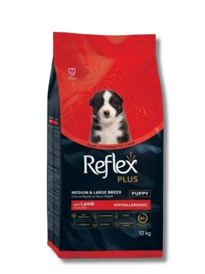 Reflex Plus Kuzu Etli Orta ve Büyük Irk Yavru Köpek Maması 12 kg