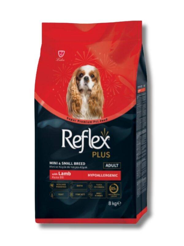 Reflex Plus Mini ve Küçük Irk Kuzulu ve Pirinçli Yetişkin Köpek Maması 8 kg - 1