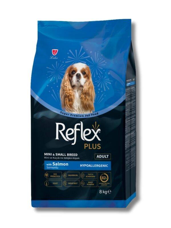 Reflex Plus Mini ve Küçük Irk Somonlu Yetişkin Köpek Maması 8 kg - 1
