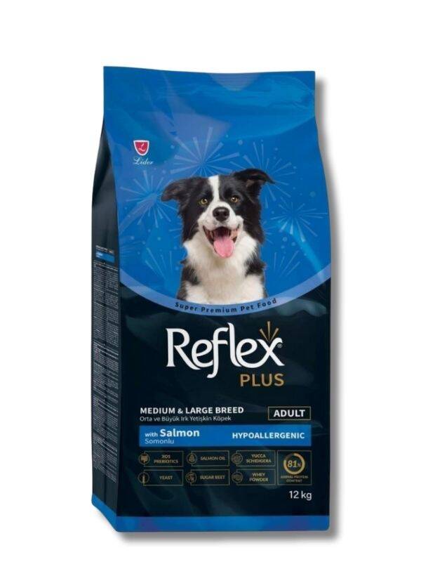 Reflex Plus Somonlu Orta Büyük Irk Yetişkin Köpek Maması 12 kg - 1