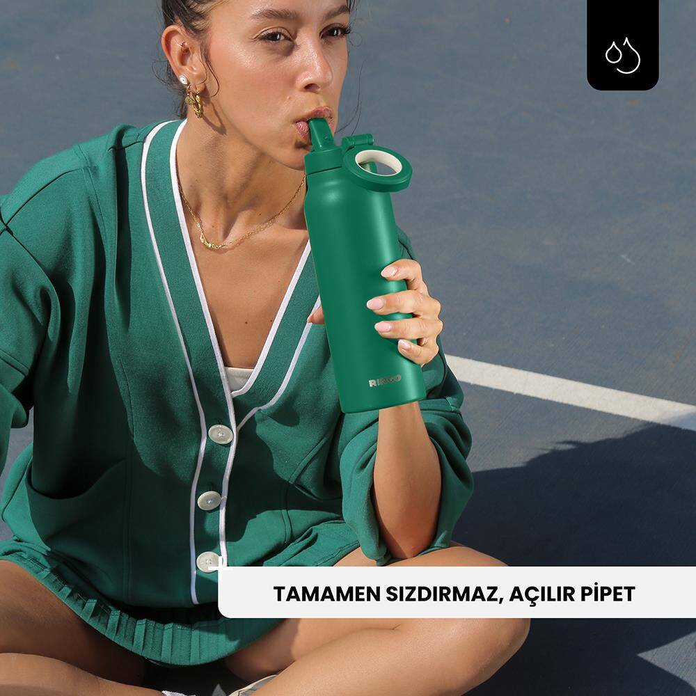 Ringo Pro Pipetli, Telefon Tutuculu Termal Çelik Termos 710 ML - 35