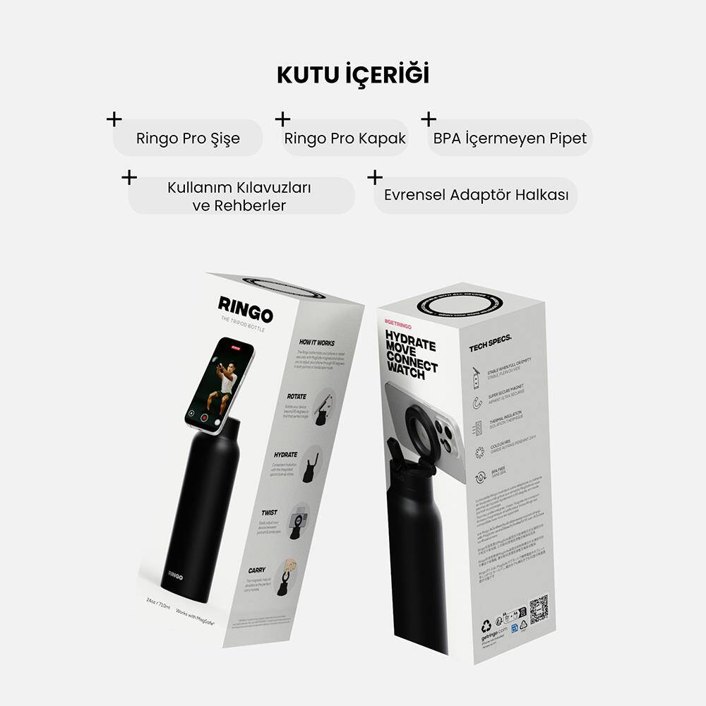 Ringo Pro Pipetli, Telefon Tutuculu Termal Çelik Termos 710 ML - 10