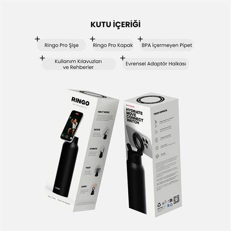 Ringo Pro Pipetli, Telefon Tutuculu Termal Çelik Termos 950 ML - 4