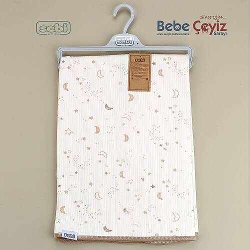 SEBİ PRİME Ay Yıldız Çift Kat Battaniye Bej