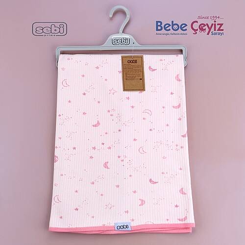 SEBİ PRİME Ay Yıldız Çift Kat Battaniye Pembe