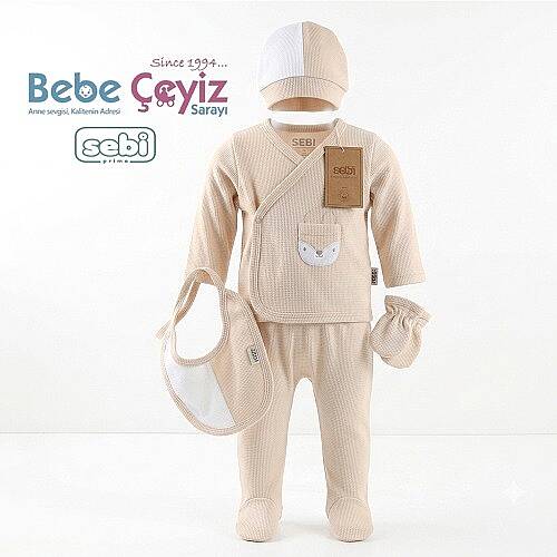 SEBİ PRİME Cepli Kedili Waffle 5'li Hastane Çıkışı - 8