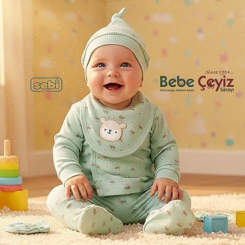 SEBİ PRİME Geyikli 5'li Hastane Çıkışı ( Mint ) - 1