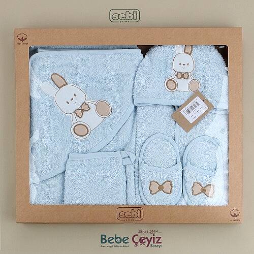 SEBİ PRİME Tavşan Desen Bornoz Set - 15