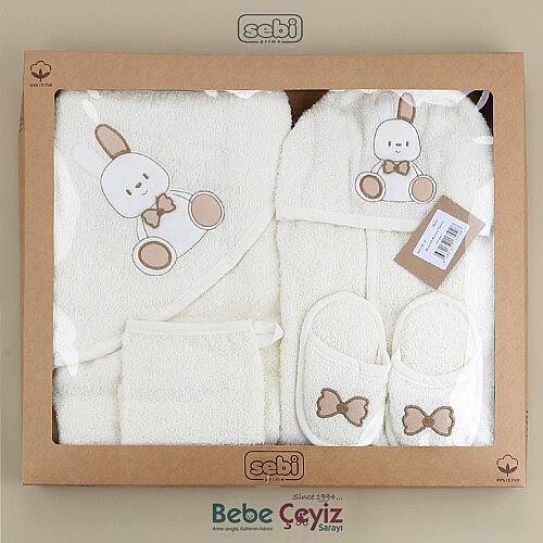 SEBİ PRİME Tavşan Desen Bornoz Set - 11