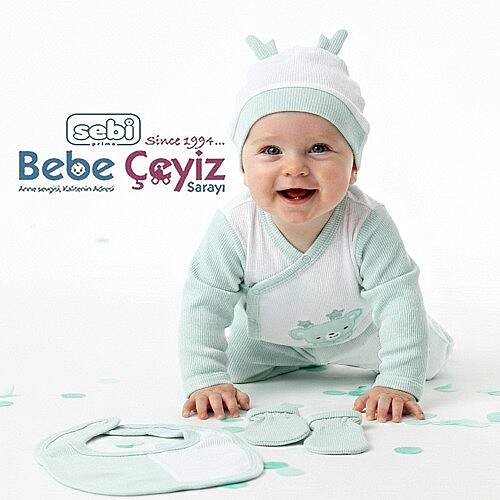 SEBİ PRİME Waffle Kumaş Yıldızlı Ayılı 5'li Hastane Çıkışı - 9