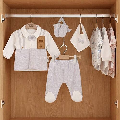 SEBİ PRİME Yaka Papyonlu 5'li Hastane Çıkışı Askı Bakılı - 11
