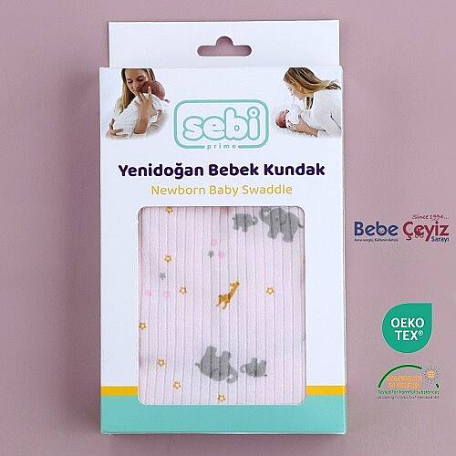 SEBİ PRİME Yıldızlı Fil Kundak Pembe