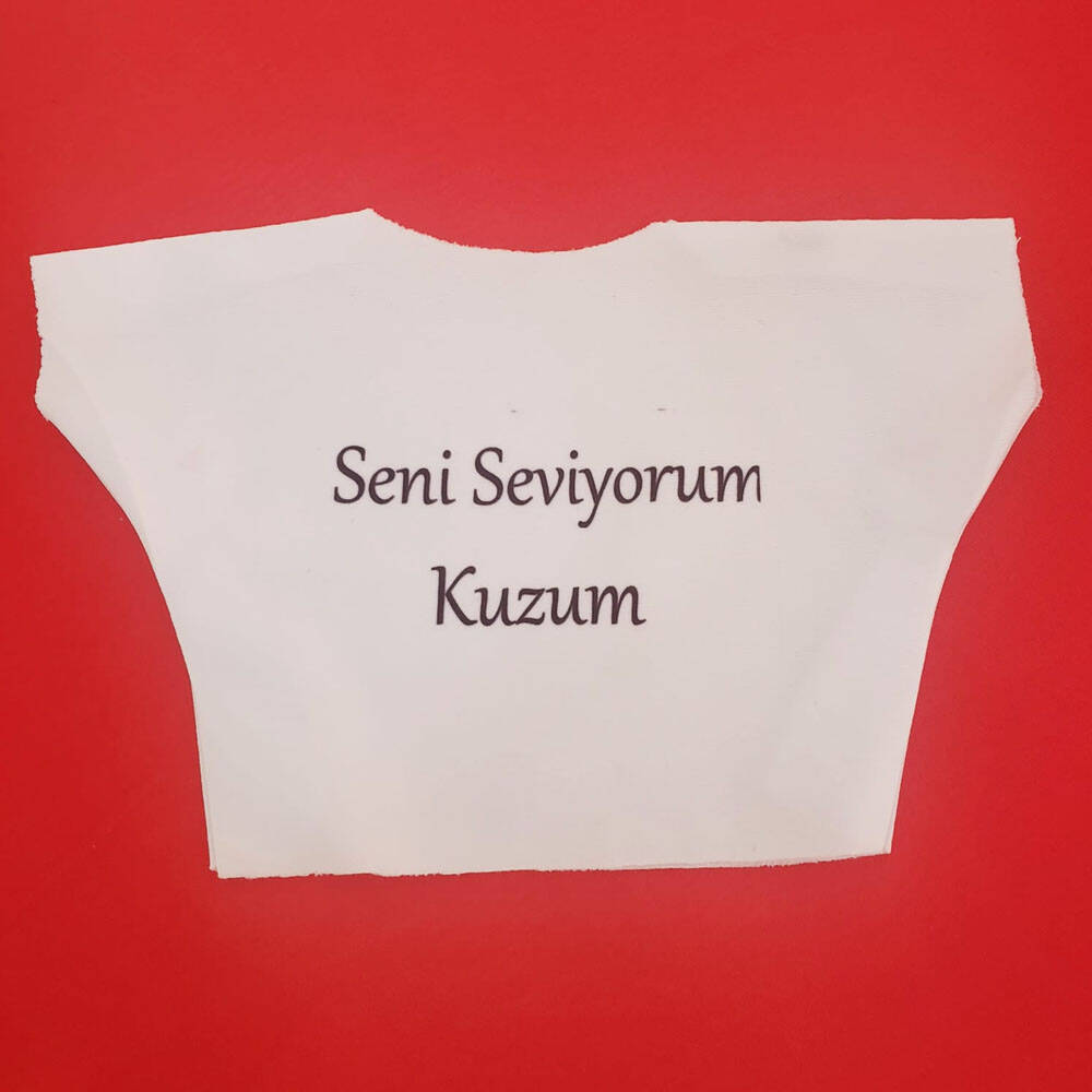 Seni Seviyorum Kuzum Yazılı Oyuncak Peluş Tişörtü - 1