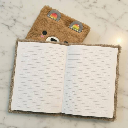 Sevimli Peluş Çizgili Defter - 2