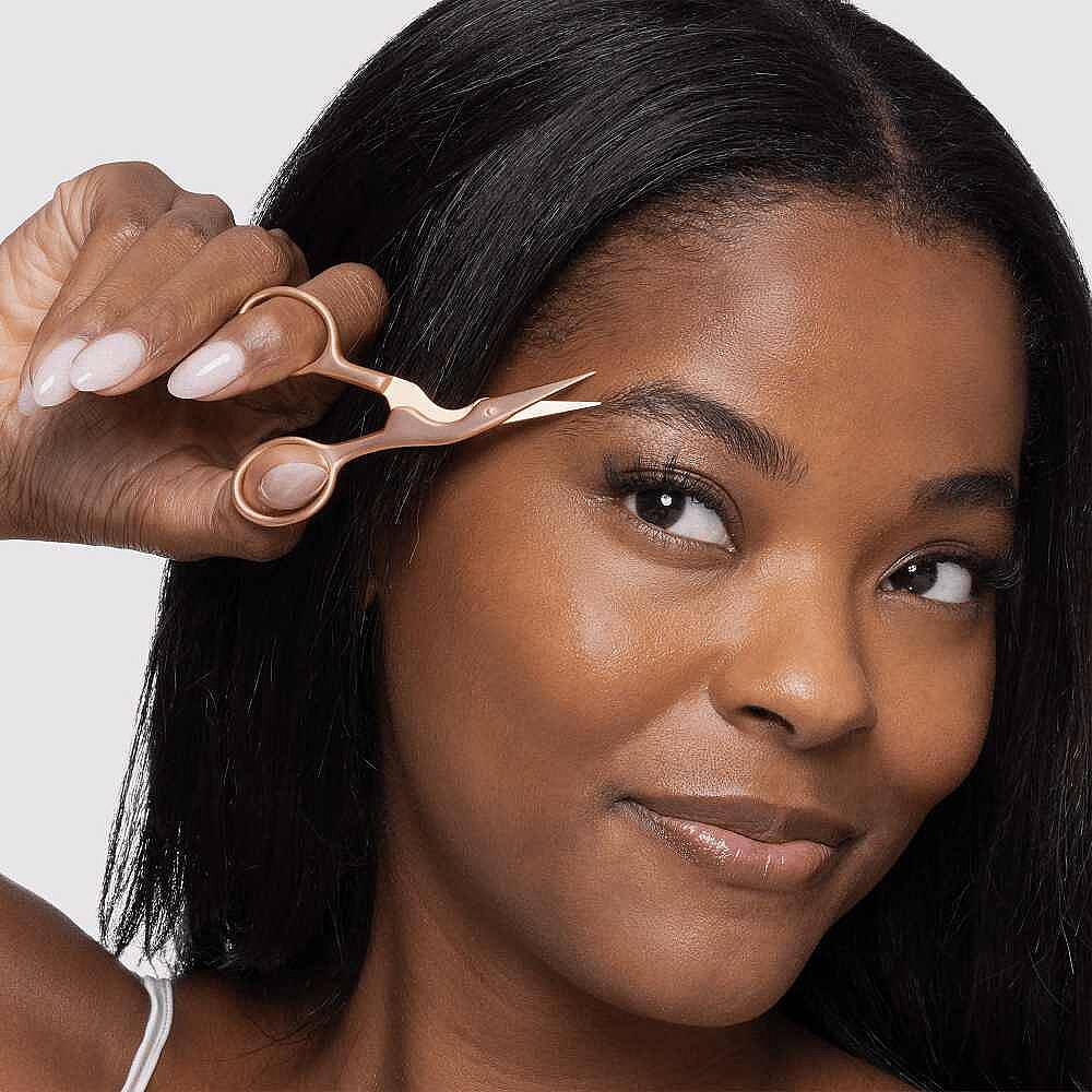 TWEEZERMAN Brow Scissors & Brush Rose Gold Rose Gold Kaş Makası ve Fırçası - 5