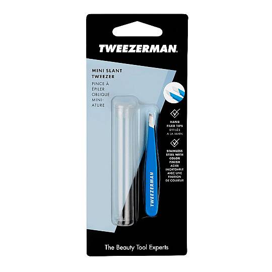 TWEEZERMAN Mini Slant Tweezer Bahama Blue Bahama Mavisi Cımbız - 4