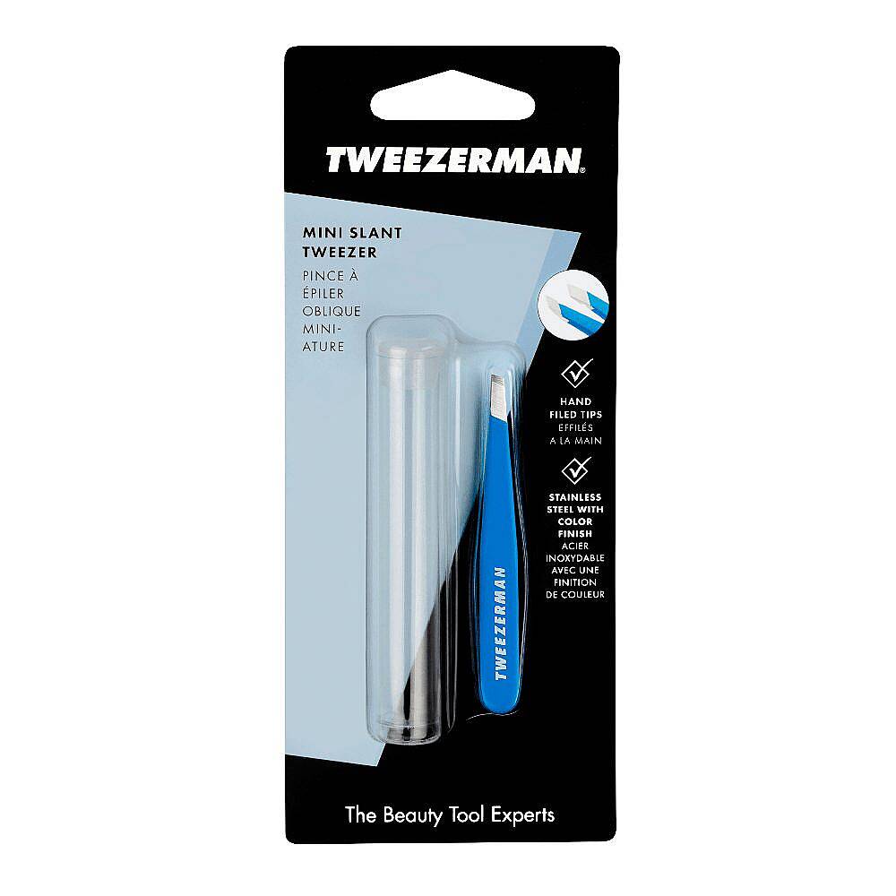 TWEEZERMAN Mini Slant Tweezer Bahama Blue Bahama Mavisi Cımbız - 4