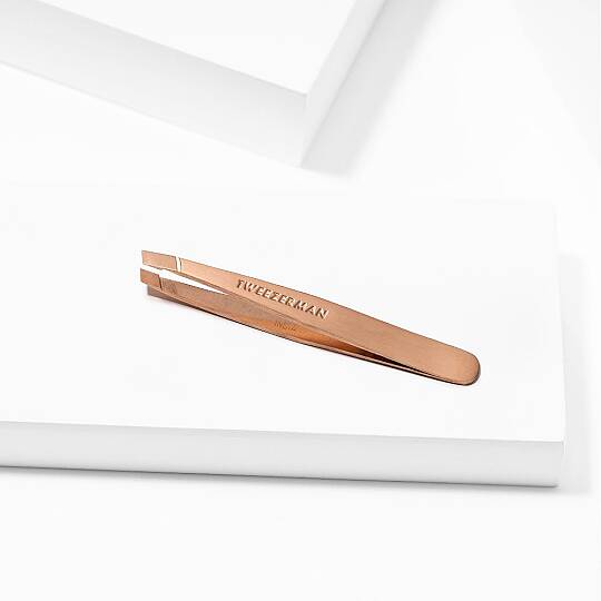 TWEEZERMAN Mini Slant Tweezer Rose Gold Altın Pembe Cımbız - 3