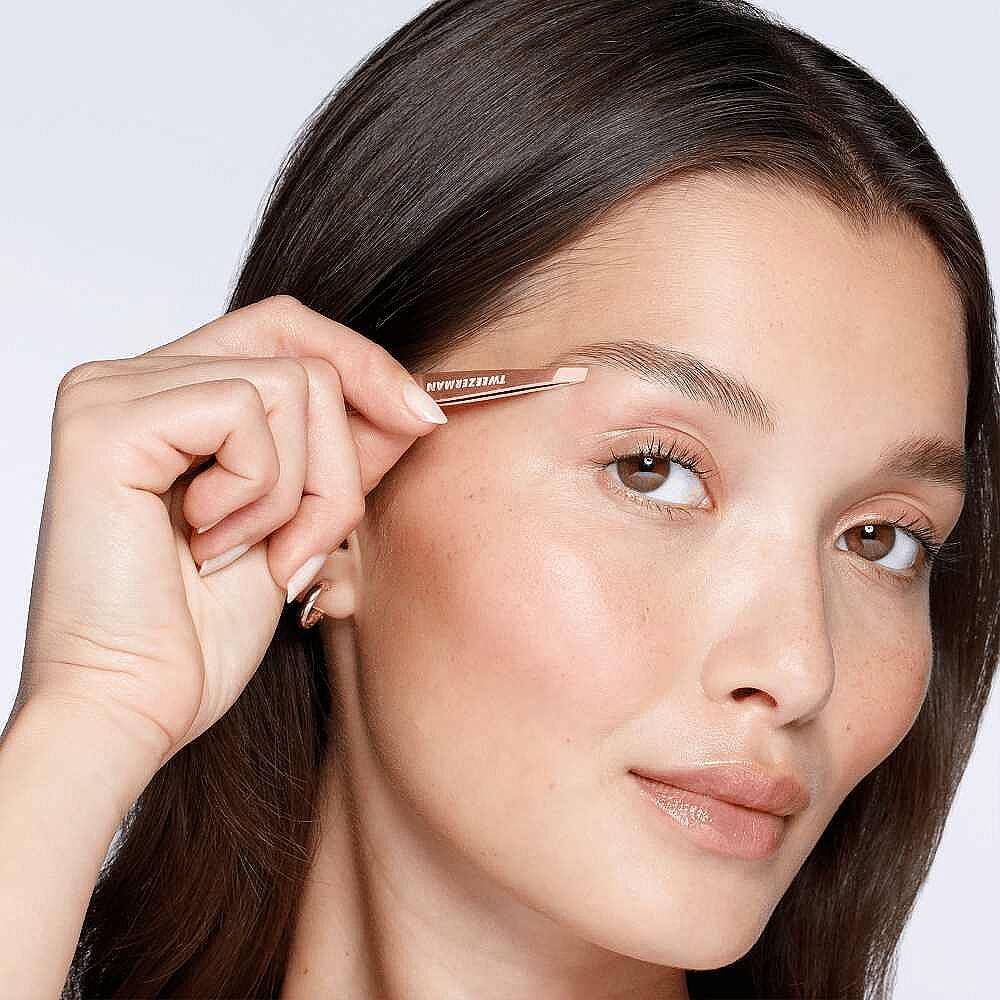 TWEEZERMAN Mini Slant Tweezer Rose Gold Altın Pembe Cımbız - 2