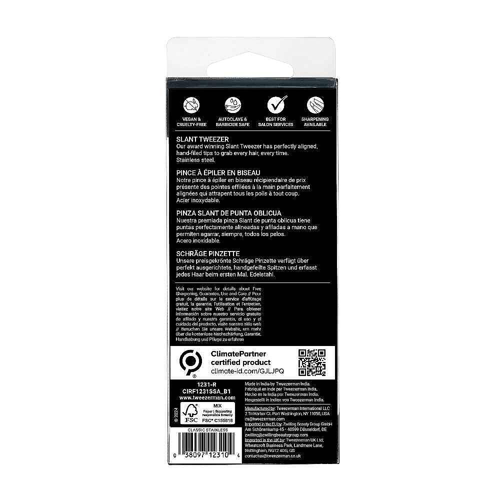 TWEEZERMAN Slant Tweezer Classic Stainless Steel Çelik Cımbız - 6